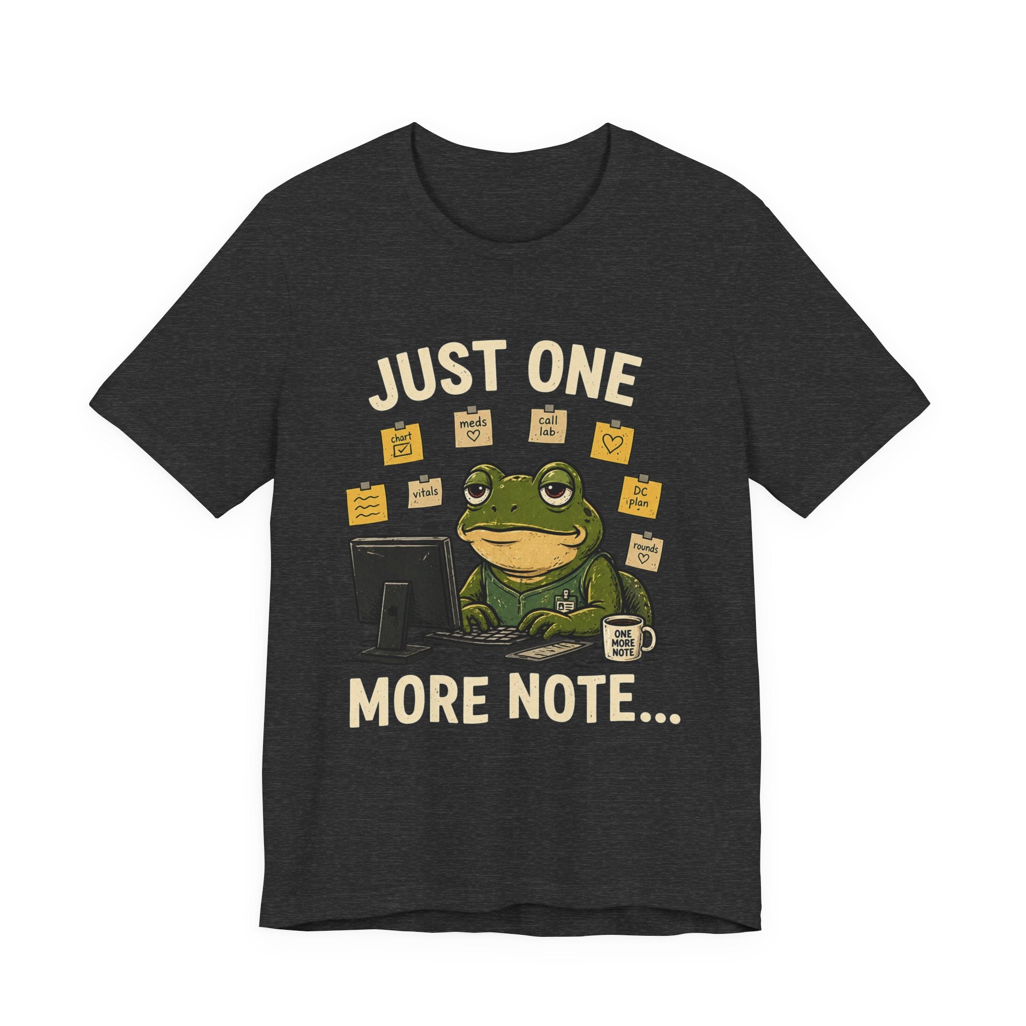 Just One More Note Frog T-Shirt – Funny Planner & Note-Taking Tee