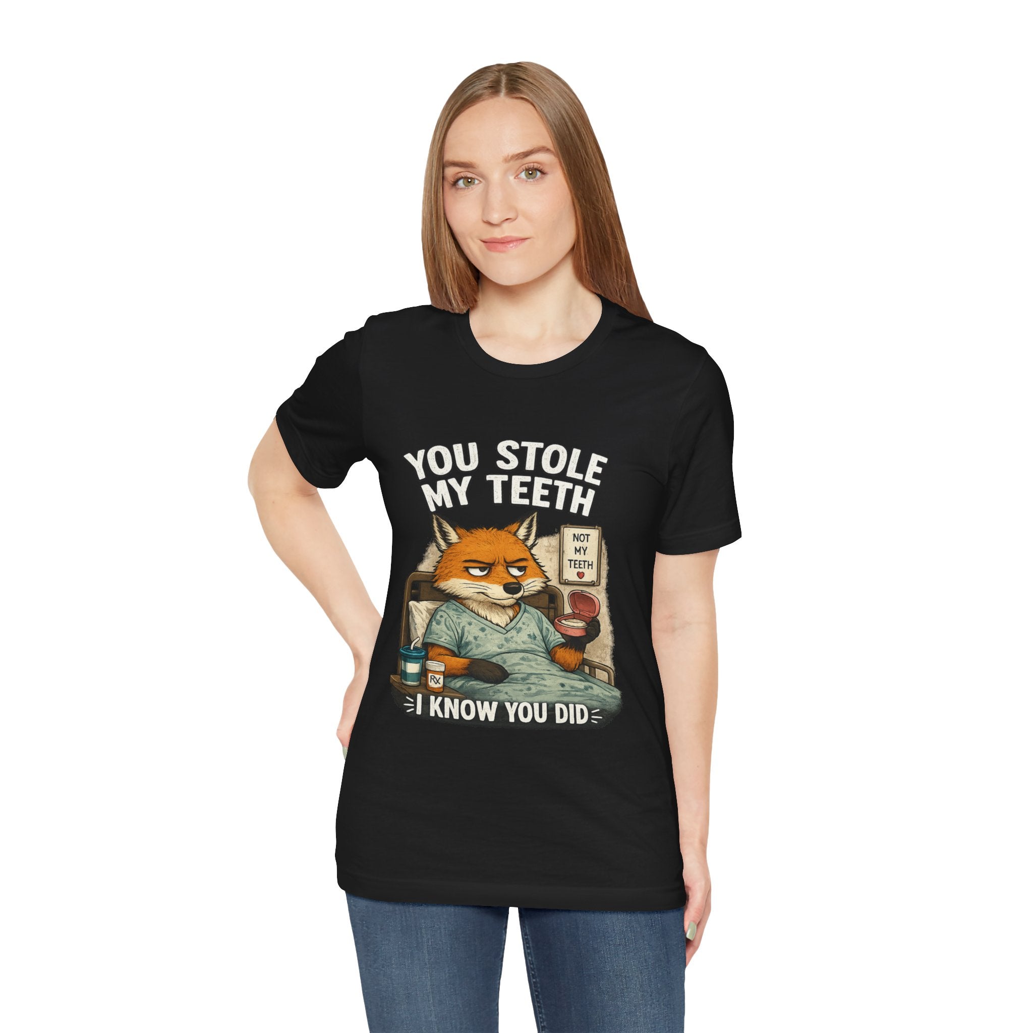 You Stole My Teeth Fox T-Shirt — Funny Dentist/Tooth Fairy Humor Tee