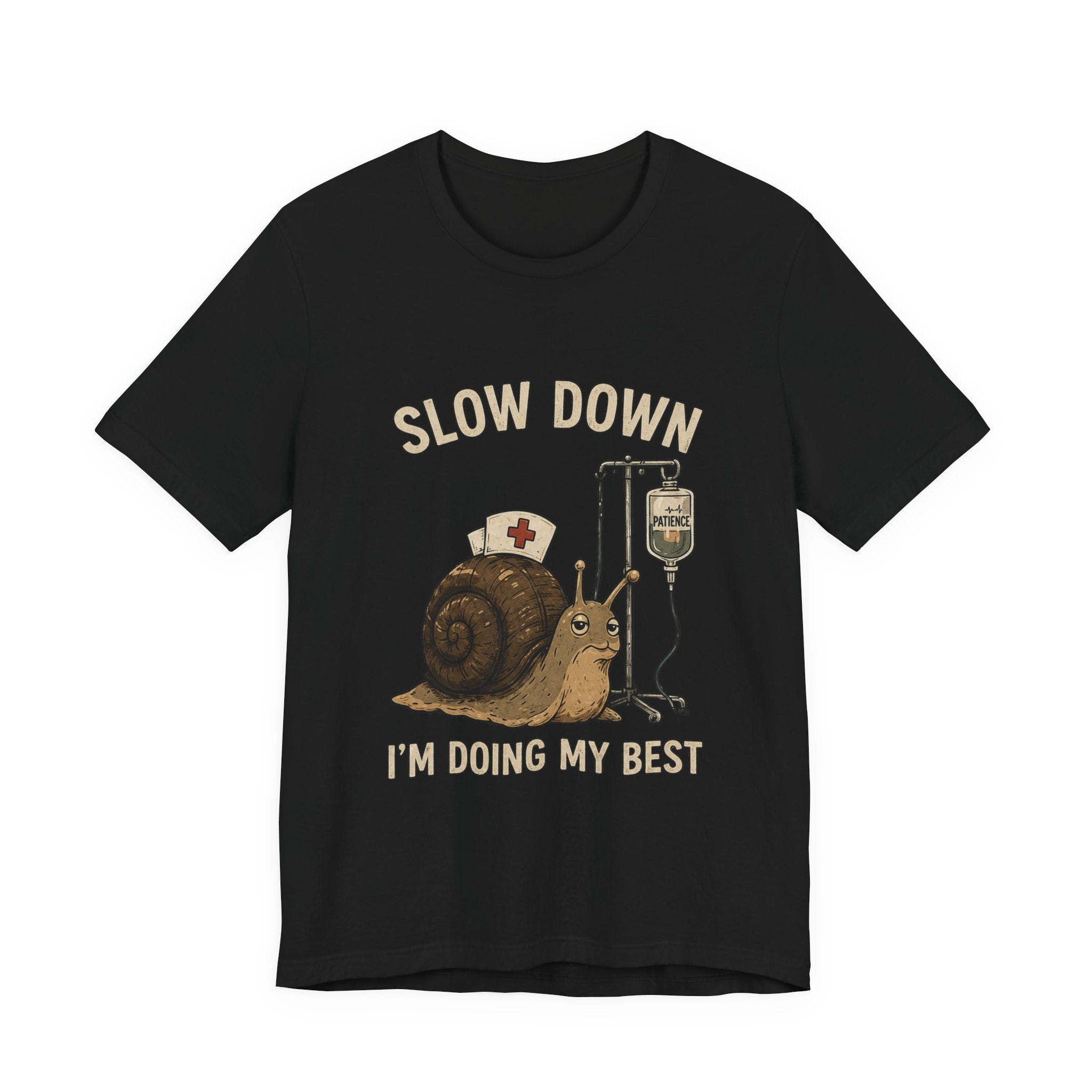 Nurse Snail T-Shirt – "Slow Down I'm Doing My Best" Cute Medical Humor Tee